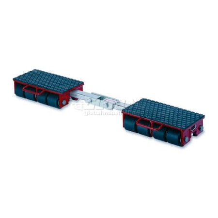 Gks Lifting And Moving Solutions GKS Perfekt Machinery Roller Dolly Rigid Plates, Adj. Width Connector Bar 26,400 Lb. 3-10312